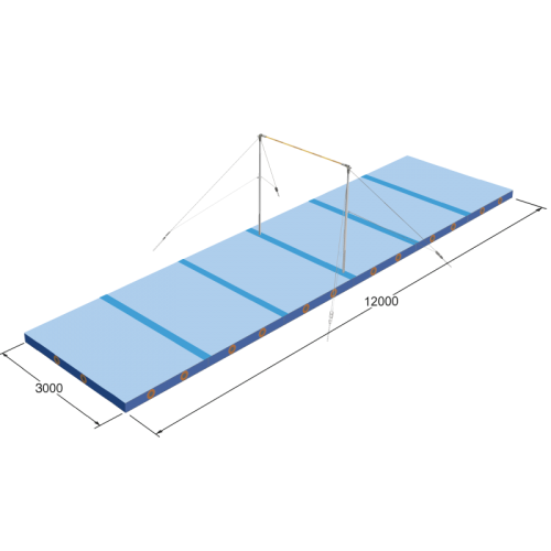 Conjunto colchões para barra fixa